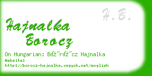 hajnalka borocz business card